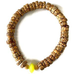 As Low As $2 Caribbean Lime Disc Wood & Nut Temporary Bracelet Beads